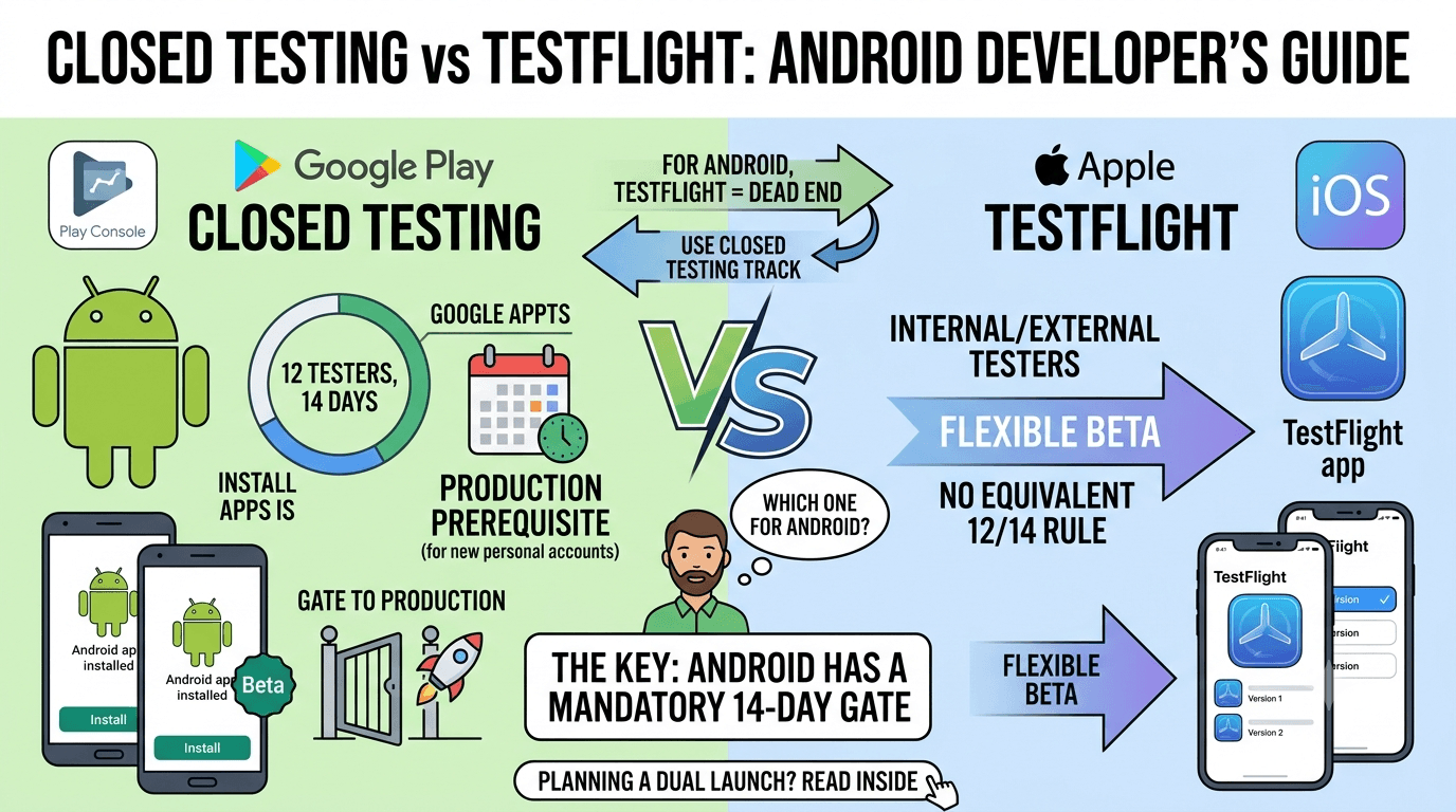 Closed Testing vs TestFlight: Android vs iOS Beta