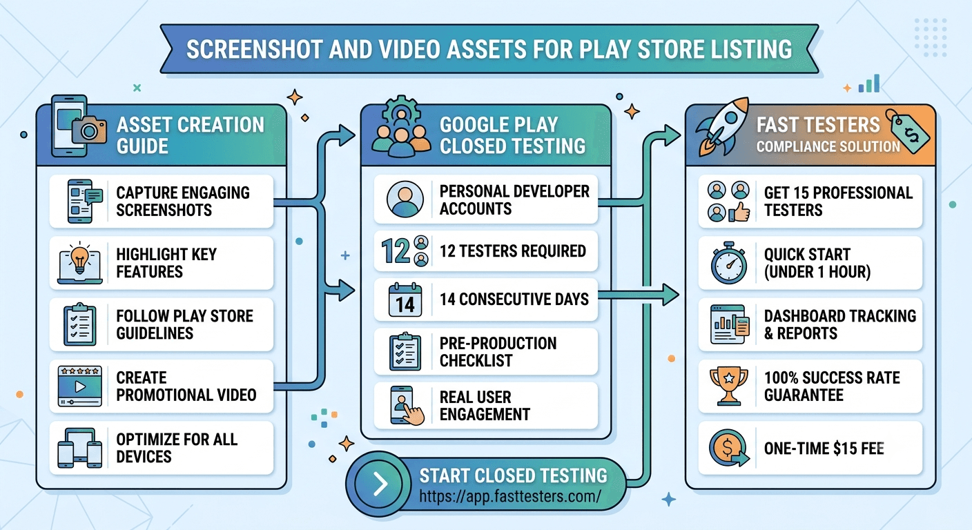 Screenshot and Video Assets for Play Store Listing