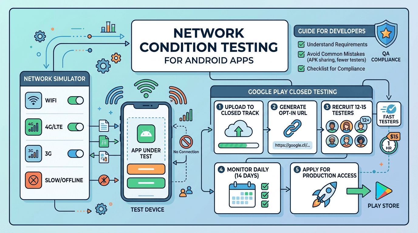 Network Condition Testing for Android Apps