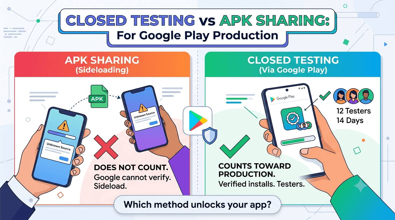 Closed Testing vs APK Sharing: What Counts?