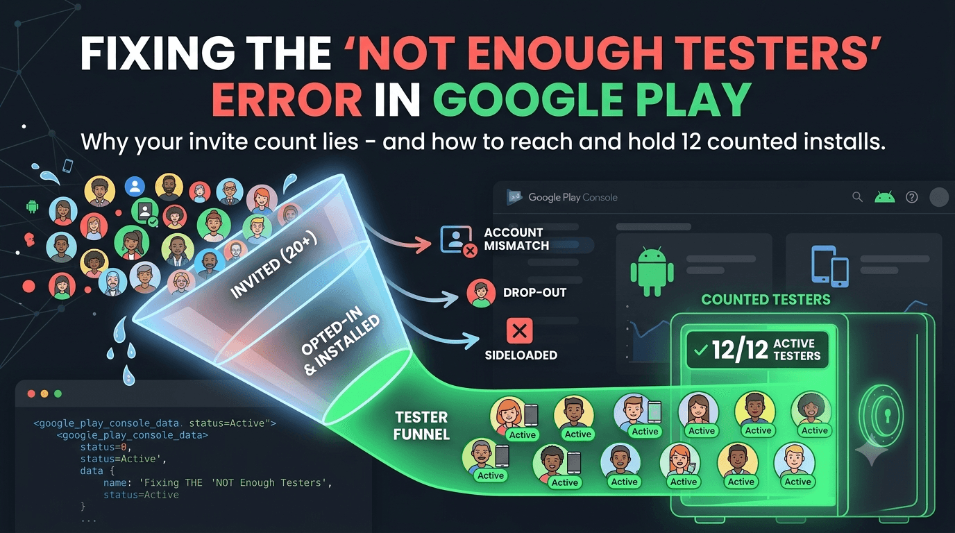 Google Play Says Not Enough Testers? Do This