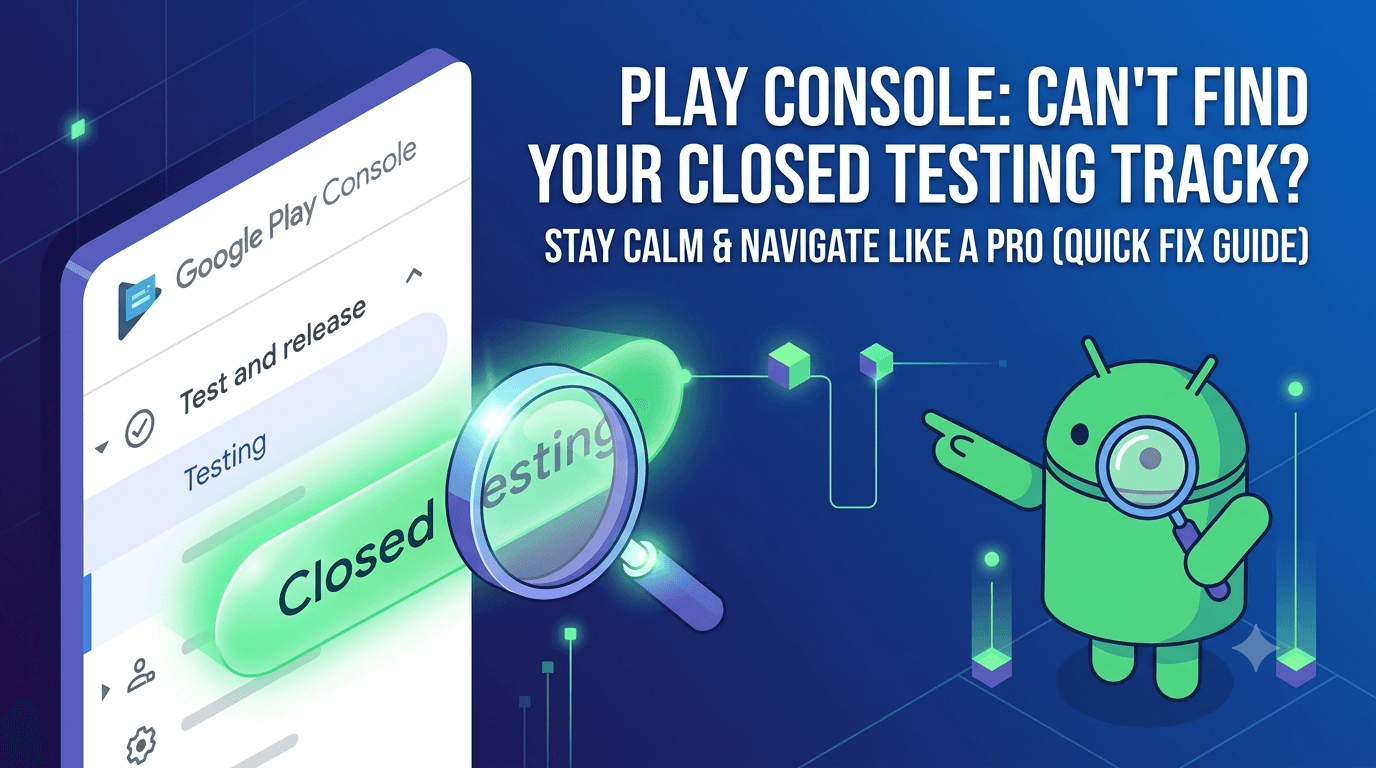 Closed Testing Track Not Showing in Play Console?
