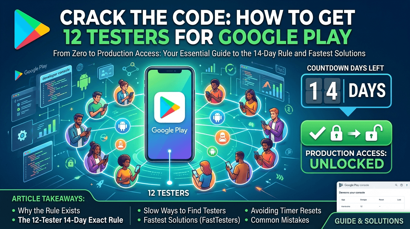 Need 12 Testers for Google Play? Here's the Fastest Solution