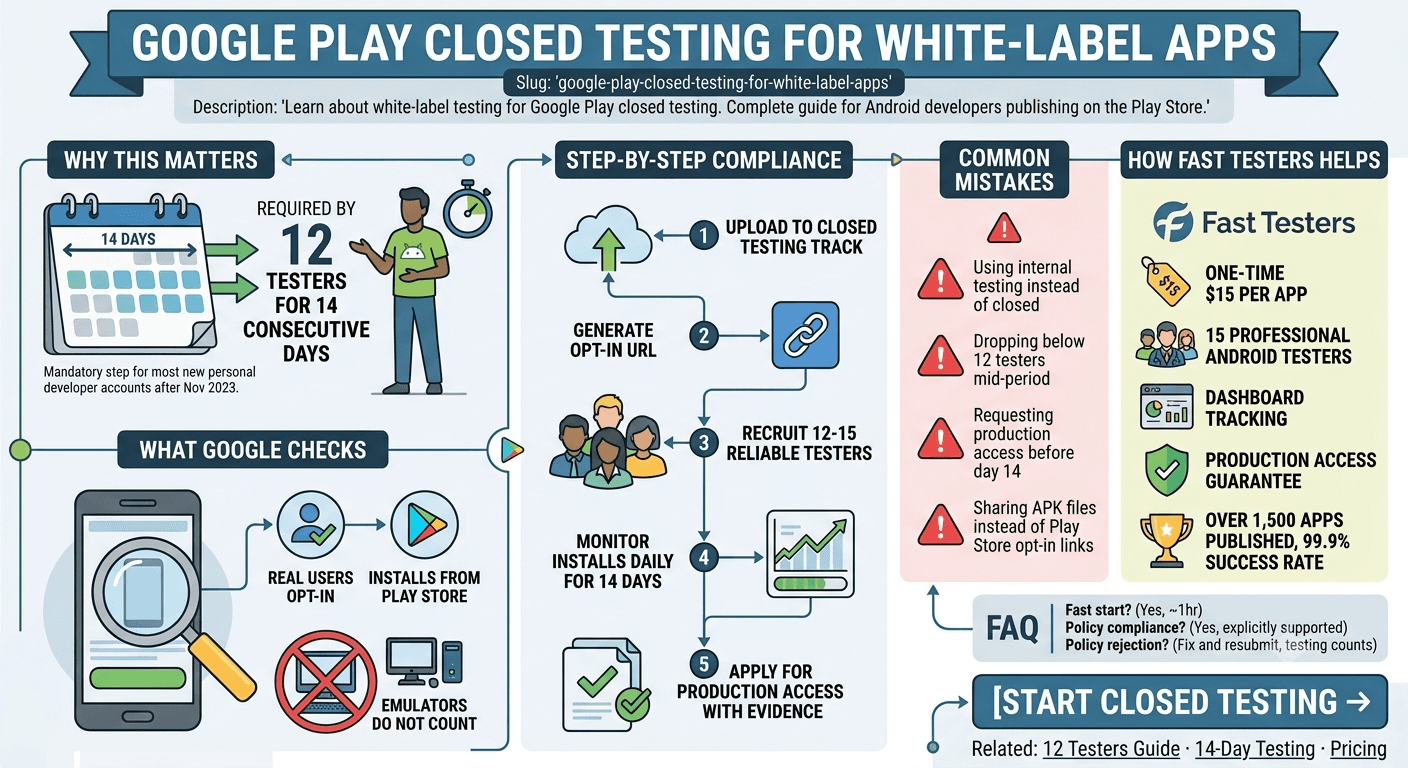 Google Play Closed Testing for White-Label Apps